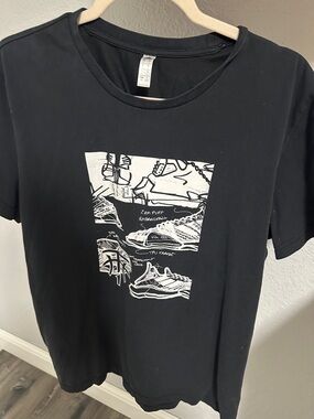 adidas Black Crewneck T‑Shirt with Logo Tag